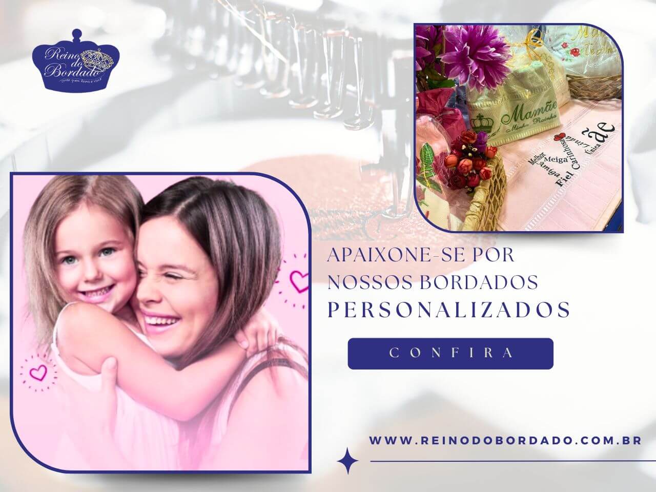 Apaixone-se pelos bordados personalizados do Reino do Bordado