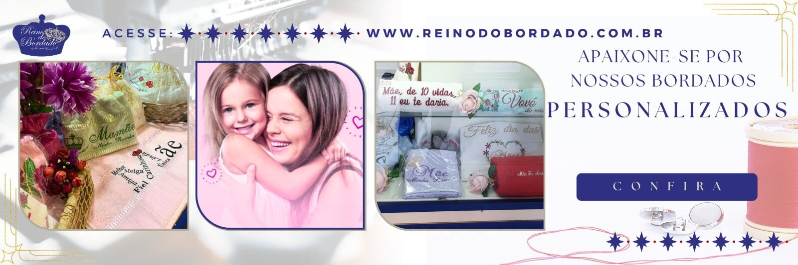 Apaixone-se pelos bordados personalizados do Reino do Bordado